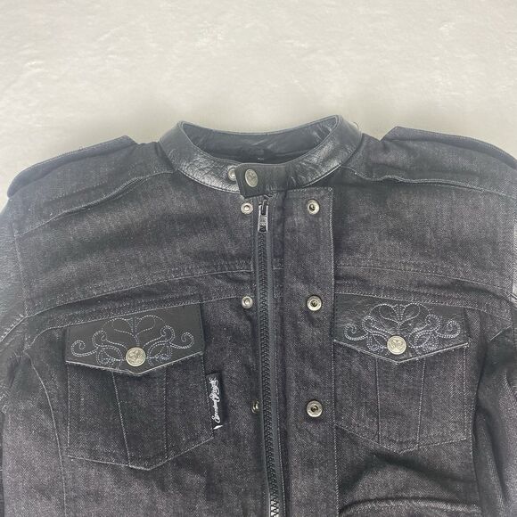 Speed Strength Motorcycle Jacket Womens Small Black Leather Cafe Racer Biker - Picture 4 of 13